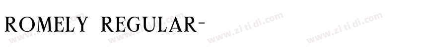 romely regular字体转换